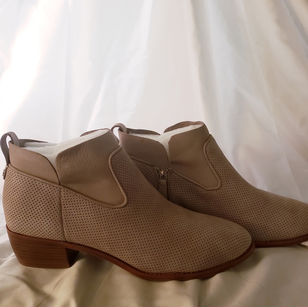 NEW Nurture Suede Ankle Boots, Taupe, Size 12